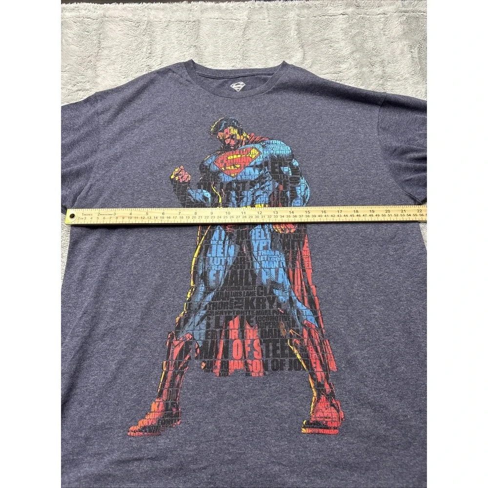 DC Comics SUPERMAN SUPER HERO MAN Of STEEL Word Puzzle Body TEE T Shirt MEN'S XL - Picture 6 of 9